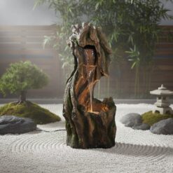 Teamson Home 37-in H Resin Electric Powered Rock Outdoor Fountain Pump Included