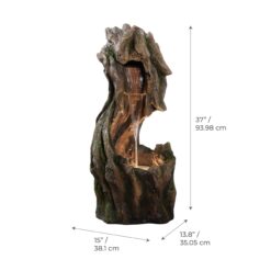 Teamson Home 37-in H Resin Electric Powered Rock Outdoor Fountain Pump Included