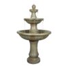 Watnature 51.5-in H Concrete Electric Powered Tiered Outdoor Fountain Pump Included