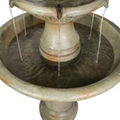 Watnature 51.5-in H Concrete Electric Powered Tiered Outdoor Fountain Pump Included