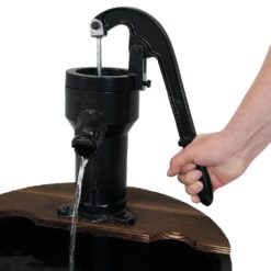Sunnydaze Decor 37.5-in H Wood Tiered Outdoor Fountain Pump Included