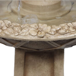 Sunnydaze Decor 28-in H Resin Tiered Outdoor Fountain with Birdbath Pump Included