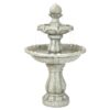 Sunnydaze Decor 35-in H Resin Solar Powered Tiered Outdoor Fountain Pump Included