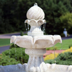 Sunnydaze Decor 35-in H Resin Solar Powered Tiered Outdoor Fountain Pump Included