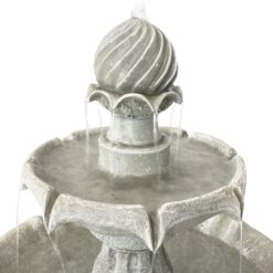 Sunnydaze Decor 35-in H Resin Solar Powered Tiered Outdoor Fountain Pump Included
