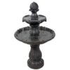 Sunnydaze Decor 35-in H Resin Solar Powered Tiered Outdoor Fountain Pump Included