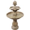 Sunnydaze Decor 35-in H Resin Solar Powered Tiered Outdoor Fountain Pump Included