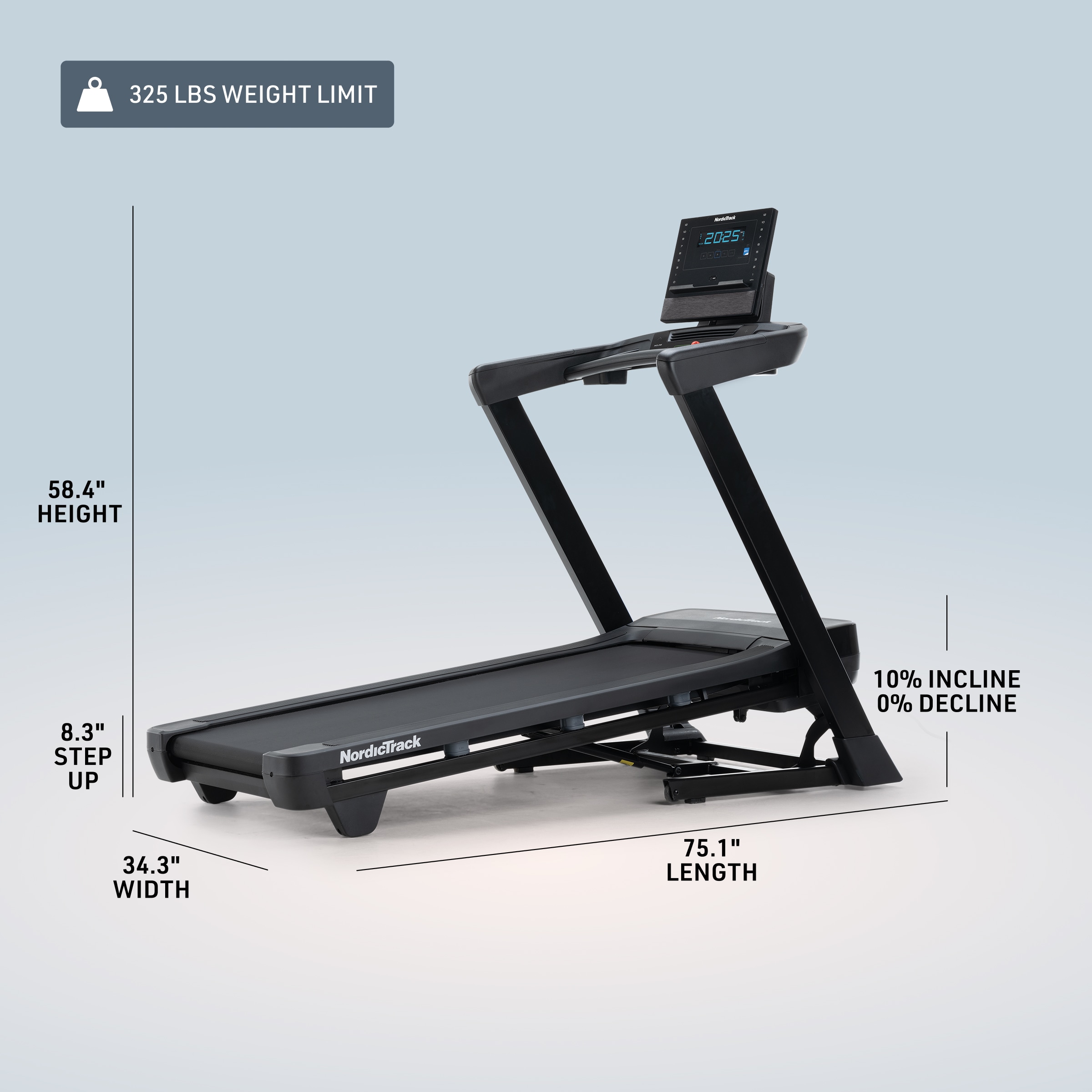 NORDICTRACK T Series 8 Foldable iFit-enabled Treadmill with Incline Adjustment