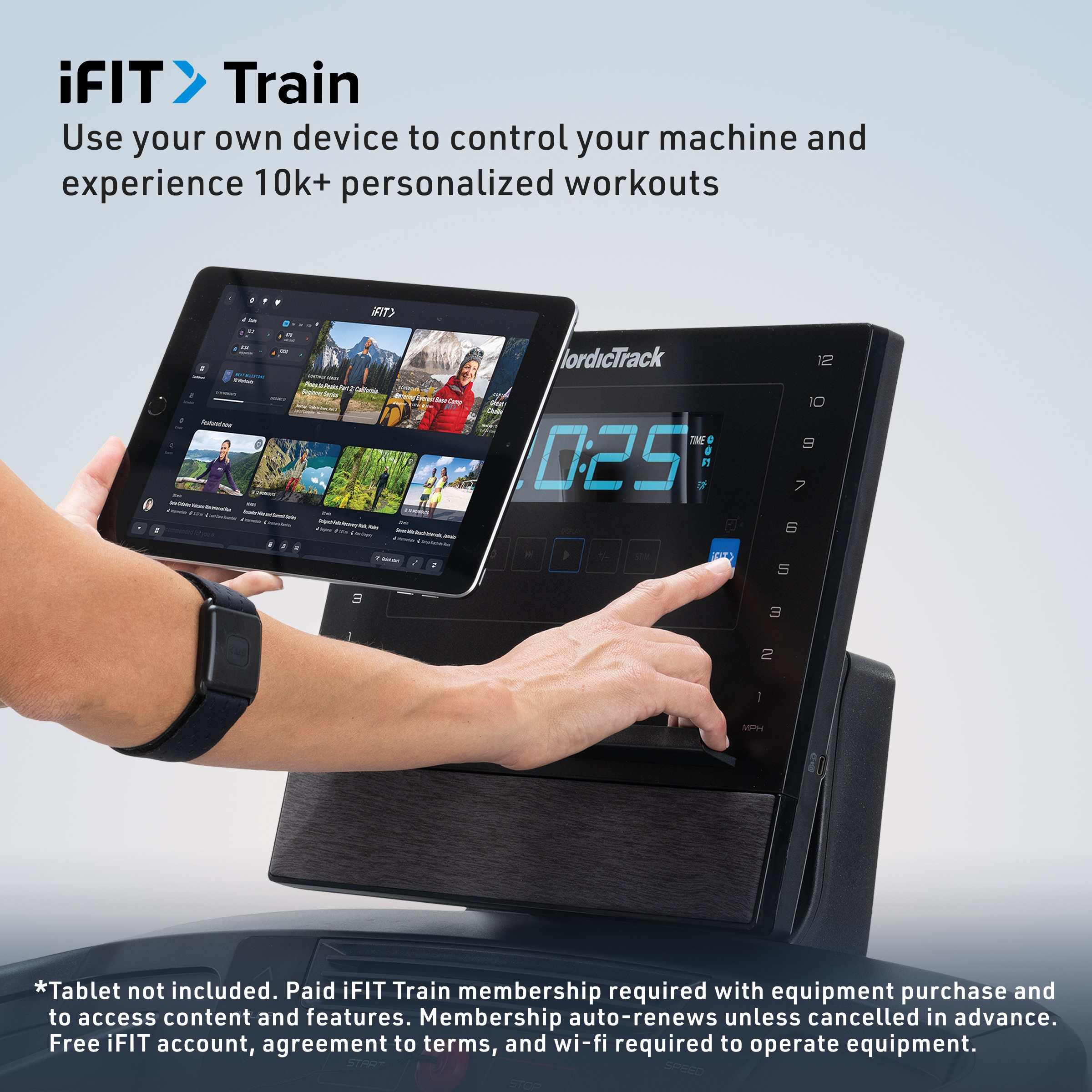 NORDICTRACK T Series 8 Foldable iFit-enabled Treadmill with Incline Adjustment