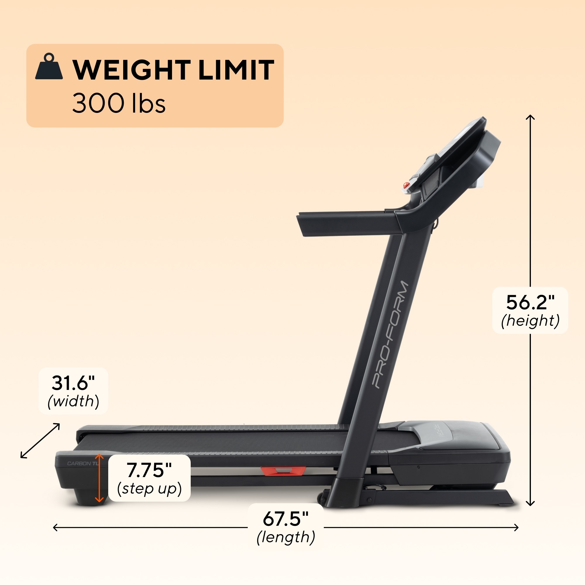 ProForm Carbon TL Foldable iFit-enabled Treadmill with Incline Adjustment