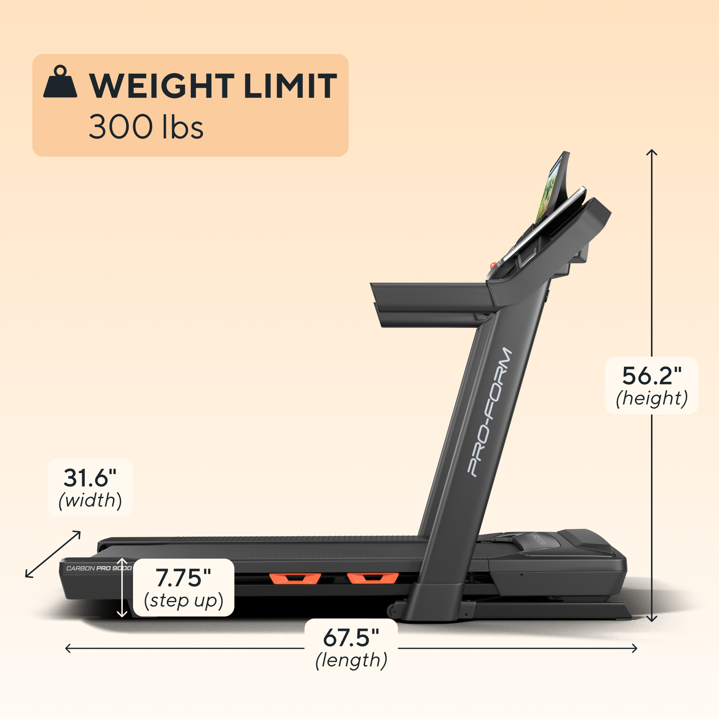 ProForm Carbon TLS Foldable iFit-enabled Treadmill with Incline Adjustment