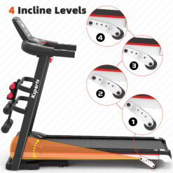 KSPORTS 16 Inch Wide Foldable Home Treadmill w/ Bluetooth and Fitness Tracking App