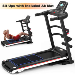 KSPORTS 16 Inch Wide Foldable Home Treadmill w/ Bluetooth and Fitness Tracking App
