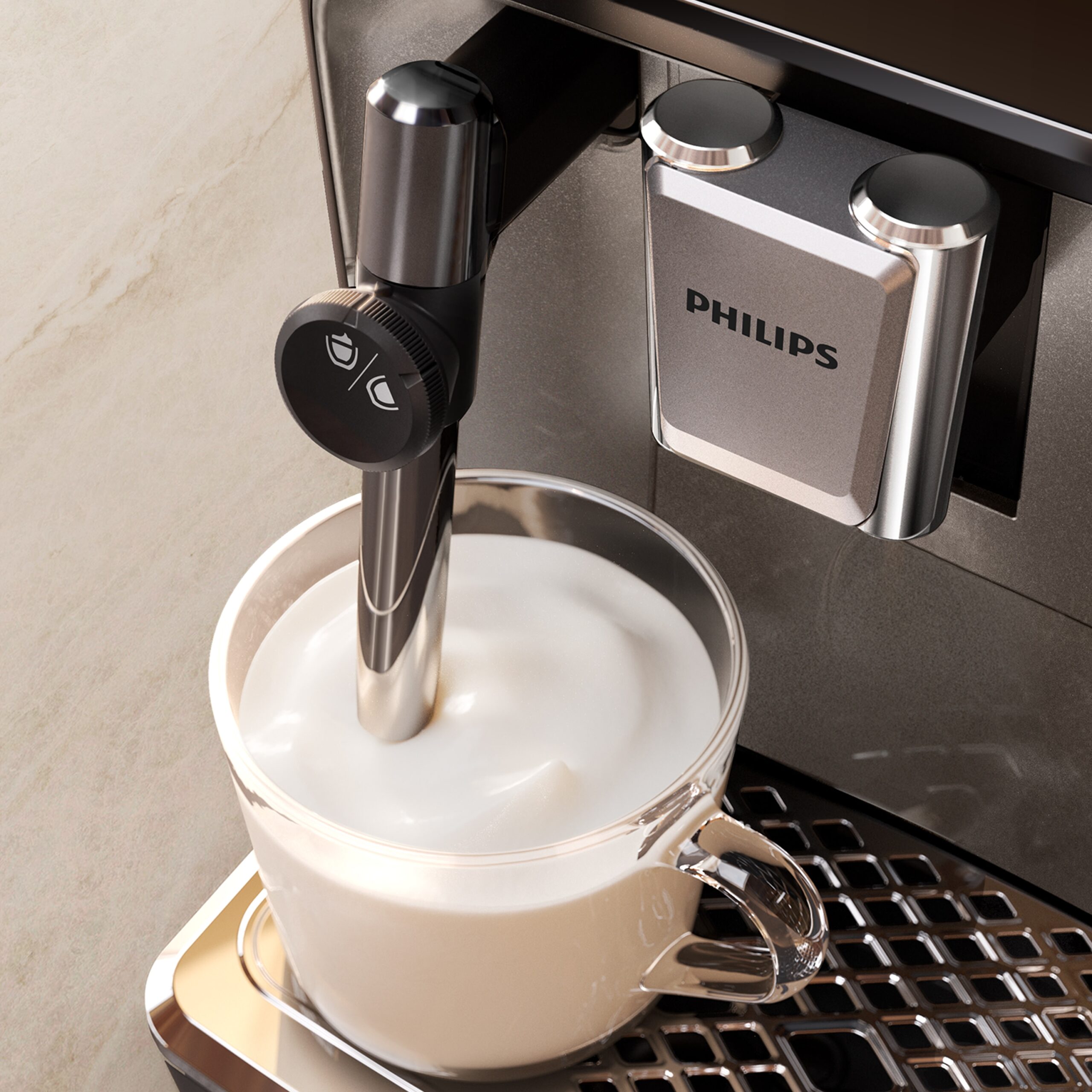 Philips 3300 Automatic Programmable Espresso Machine with Drip Tray ( Black and Chrome )