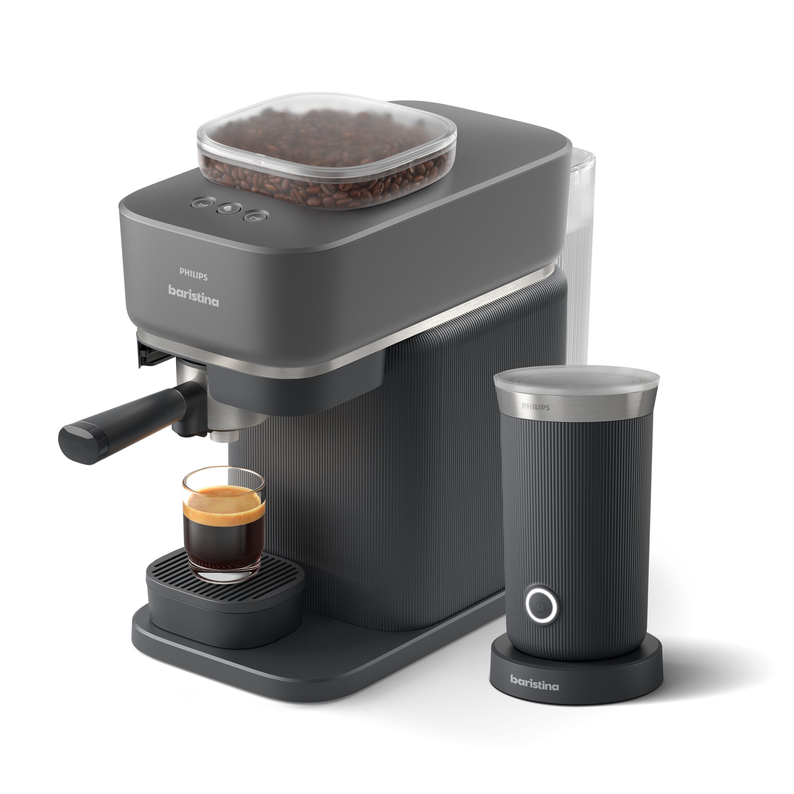 Philips Baristina Automatic Programmable Espresso Machine with Drip Tray ( Black )