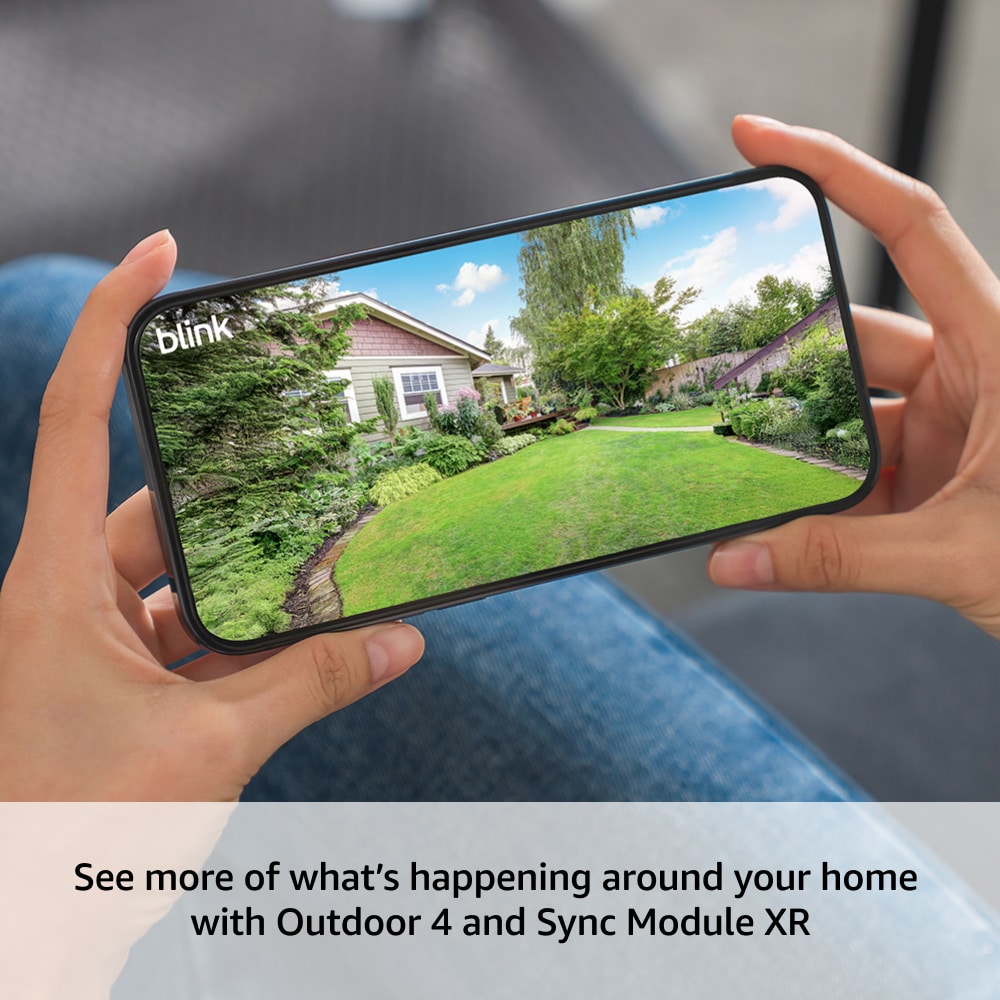 Blink Outdoor 4 XR - Wireless security camera with extended range, go up to 400 feet from your home, Sync Module XR included - 6 camera system