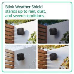 Blink Outdoor 2K+ (newest model) - Wireless smart security camera, 2K video resolution, enhanced audio, long-lasting battery. Sync Module Core included - 5 camera system (Black)