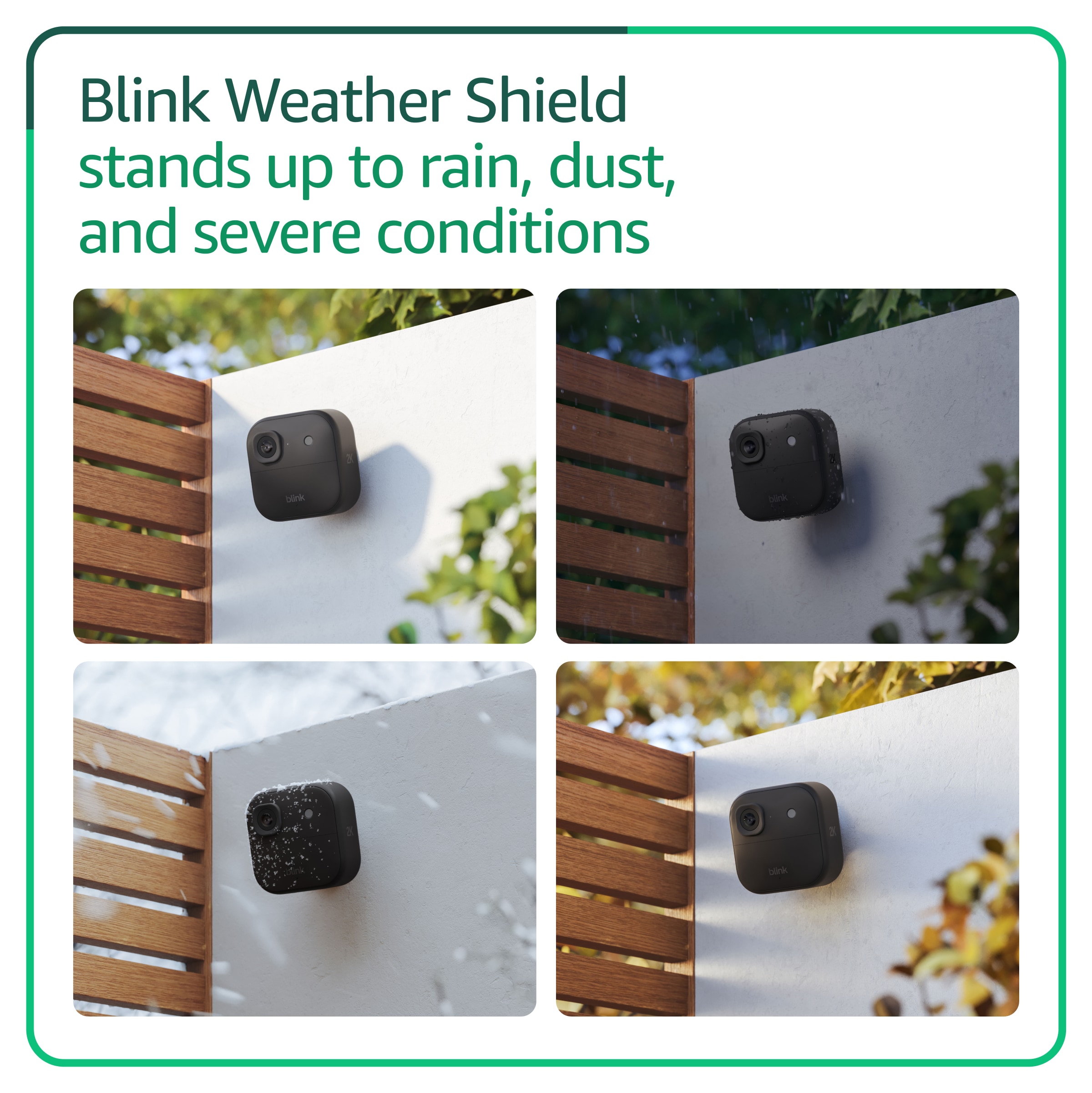 Blink Outdoor 2K+ (newest model) - Wireless smart security camera, 2K video resolution, enhanced audio, long-lasting battery. Sync Module Core included - 5 camera system (Black)