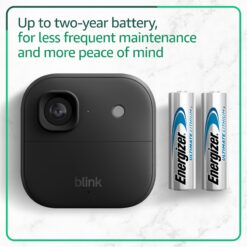Blink Outdoor 2K+ (newest model) - Wireless smart security camera, 2K video resolution, enhanced audio, long-lasting battery. Sync Module Core included - 5 camera system (Black)
