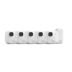 Blink Blink Outdoor 2K+ (newest model) - Wireless smart security camera, 2K video resolution, enhanced audio, long-lasting battery. Sync Module Core included - 5 camera system (White)
