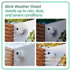 Blink Blink Outdoor 2K+ (newest model) - Wireless smart security camera, 2K video resolution, enhanced audio, long-lasting battery. Sync Module Core included - 5 camera system (White)