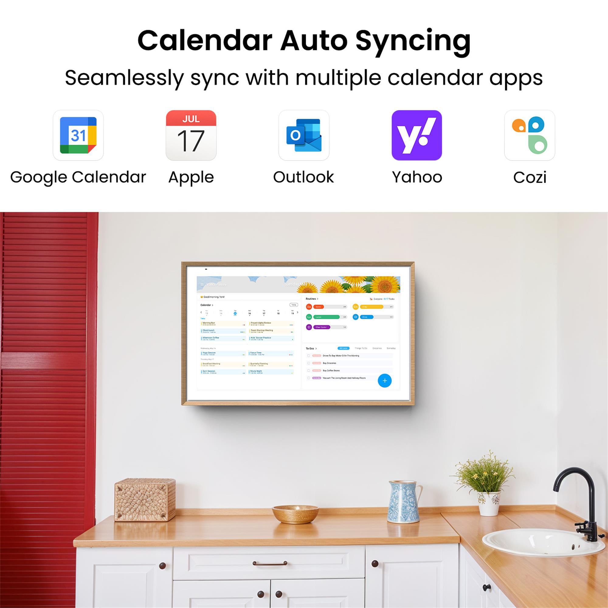 Apolosign Voice Assistant Screen Display Smart Hub in Teak Yellow