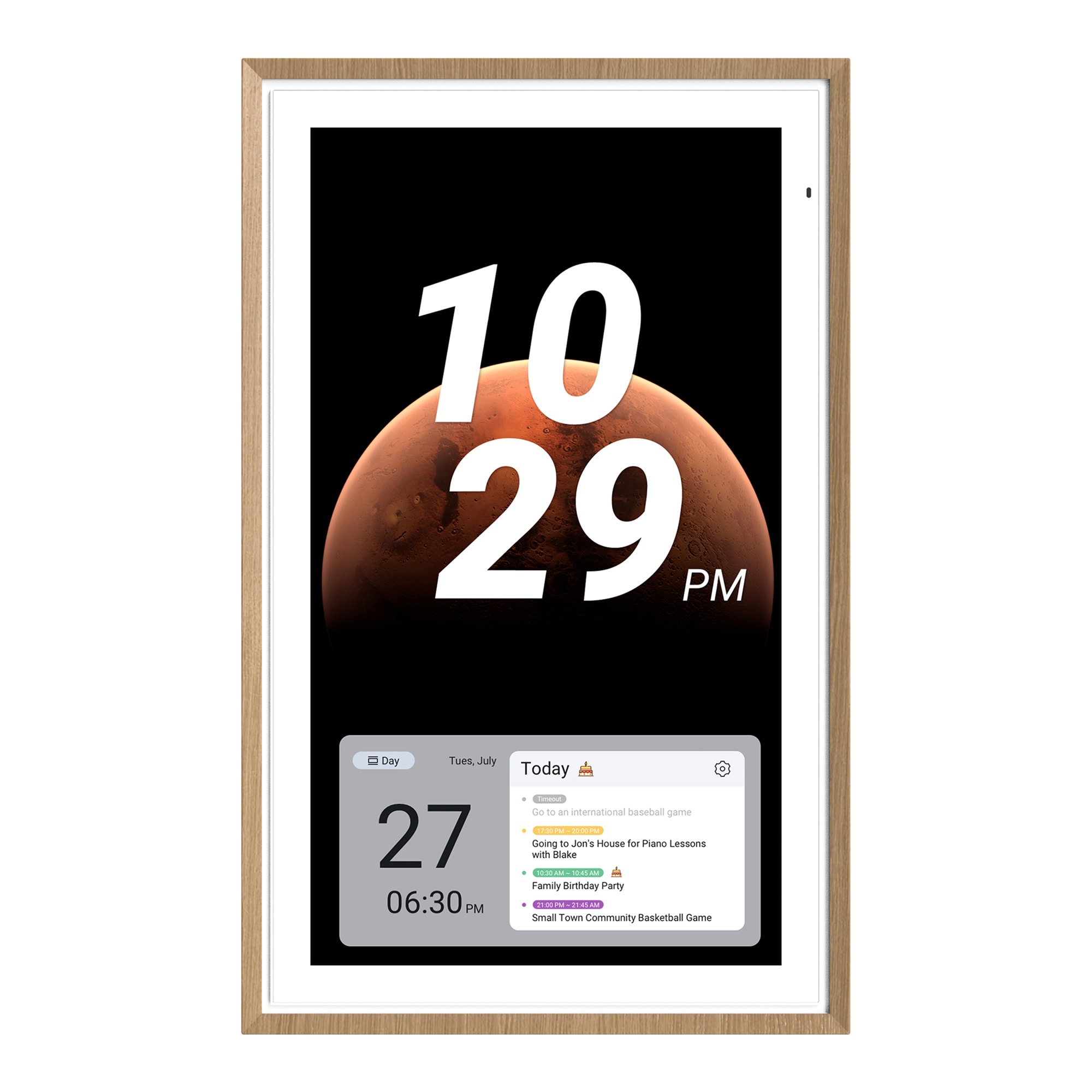 Apolosign Voice Assistant Screen Display Smart Hub in Teak Yellow