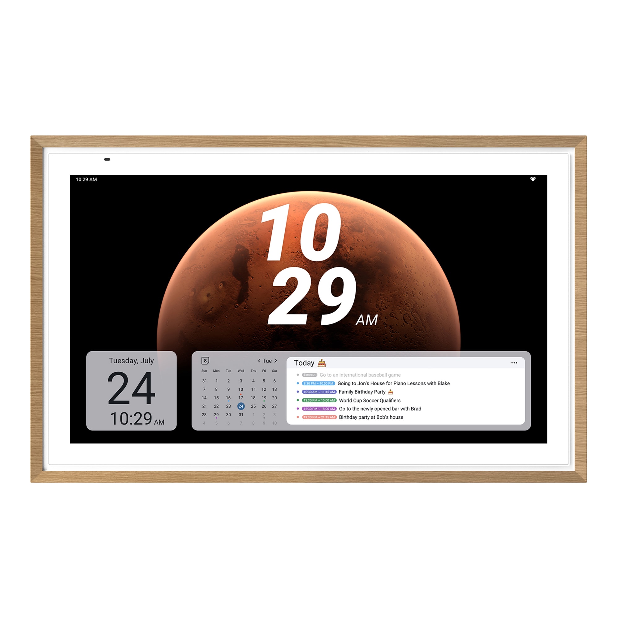 Apolosign Voice Assistant Screen Display Smart Hub in Teak Yellow