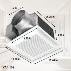 Panasonic WhisperCeiling 3-Sone 390-CFM White Bathroom Fan