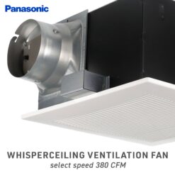 Panasonic WhisperCeiling 3-Sone 390-CFM White Bathroom Fan