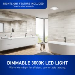 Panasonic WhisperSense 0.4-Sone 110-CFM White Lighted Bathroom Fan with Humidity Sensor (ENERGY STAR Certified)