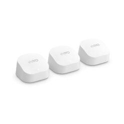 eero 6+ mesh Wi-Fi router say goodbye to wifi dead spots coverage up to 1,500 sq. ft. Connect 75+ devices 3-Pk White