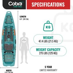 Cobra Kayaks Seeker 8 ft 8 in Sit-On-Top Fishing Kayak