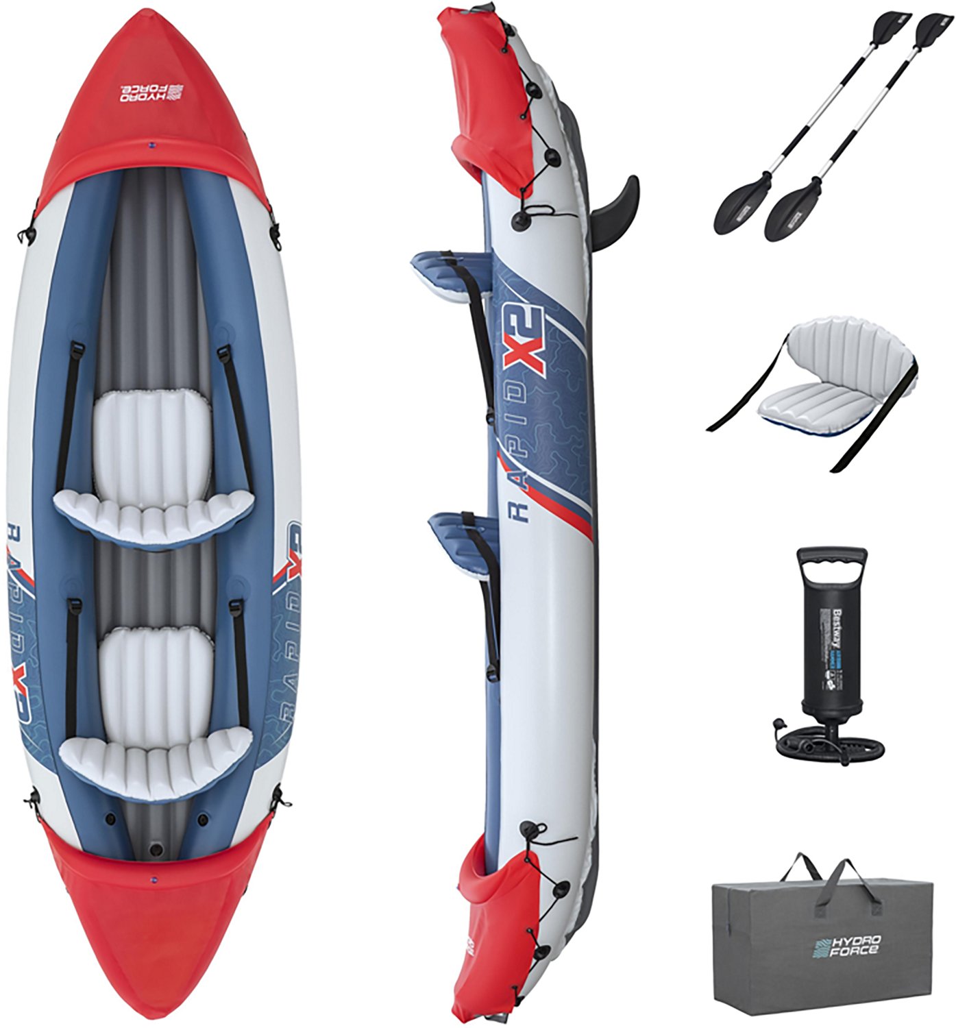 Hydro Force Rapid 10 ft 6 in X2 Inflatable Kayak Set