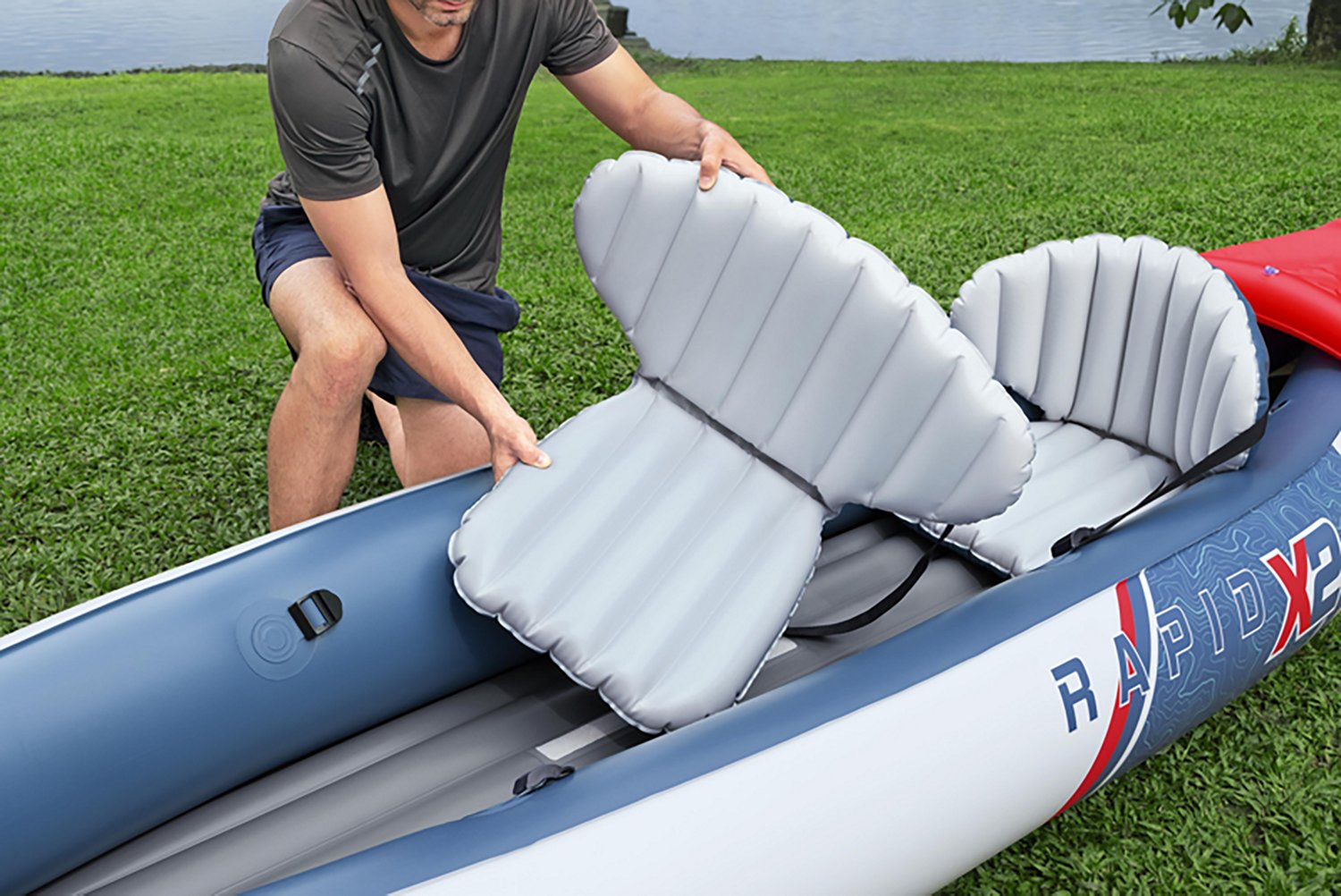 Hydro Force Rapid 10 ft 6 in X2 Inflatable Kayak Set