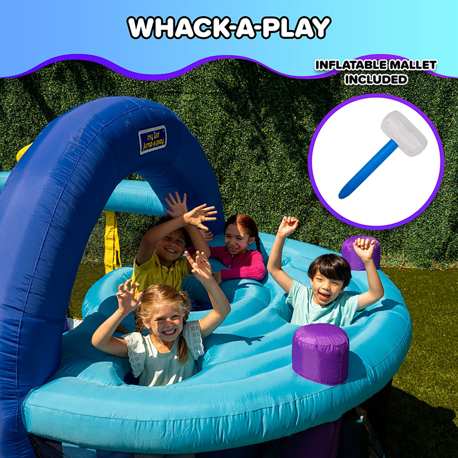 Sportspower Whack-A-Play Bounce House and Basketball Hoop