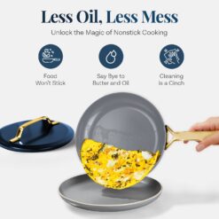 Gotham Steel Modern Cookware 11-pc. Ceramic Coating Nonstick Cookware Set - Navy