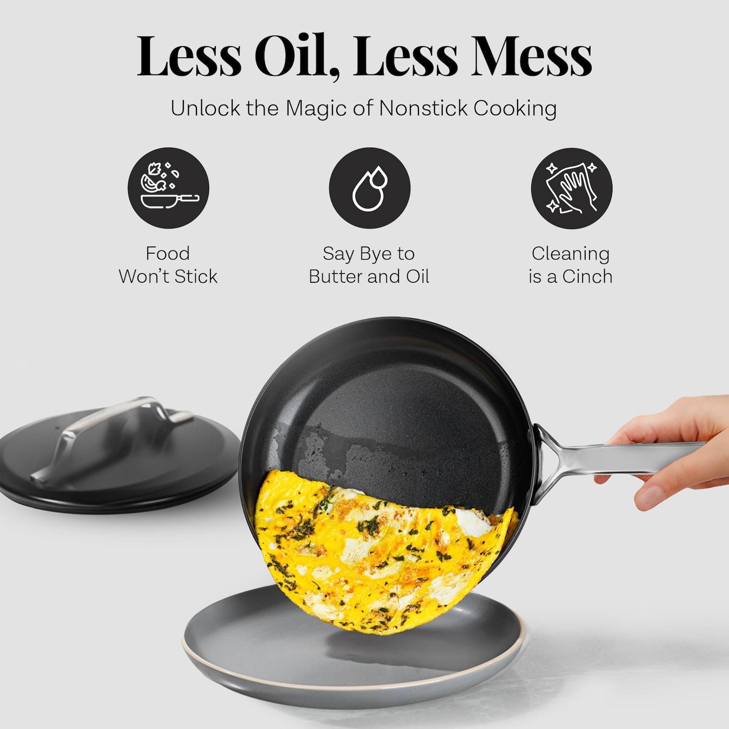 Gotham Steel Modern Cookware 11-pc. Ceramic Coating Nonstick Cookware Set - Black