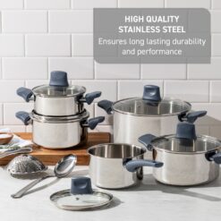 T-Fal Essentials 12-pc. Stainless Steel Pots Cookware Set