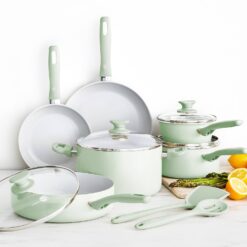 GreenPan Dover 12-Piece Cookware Set - Light Green