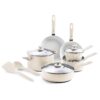 GreenPan Dover 12-Piece Cookware Set - White