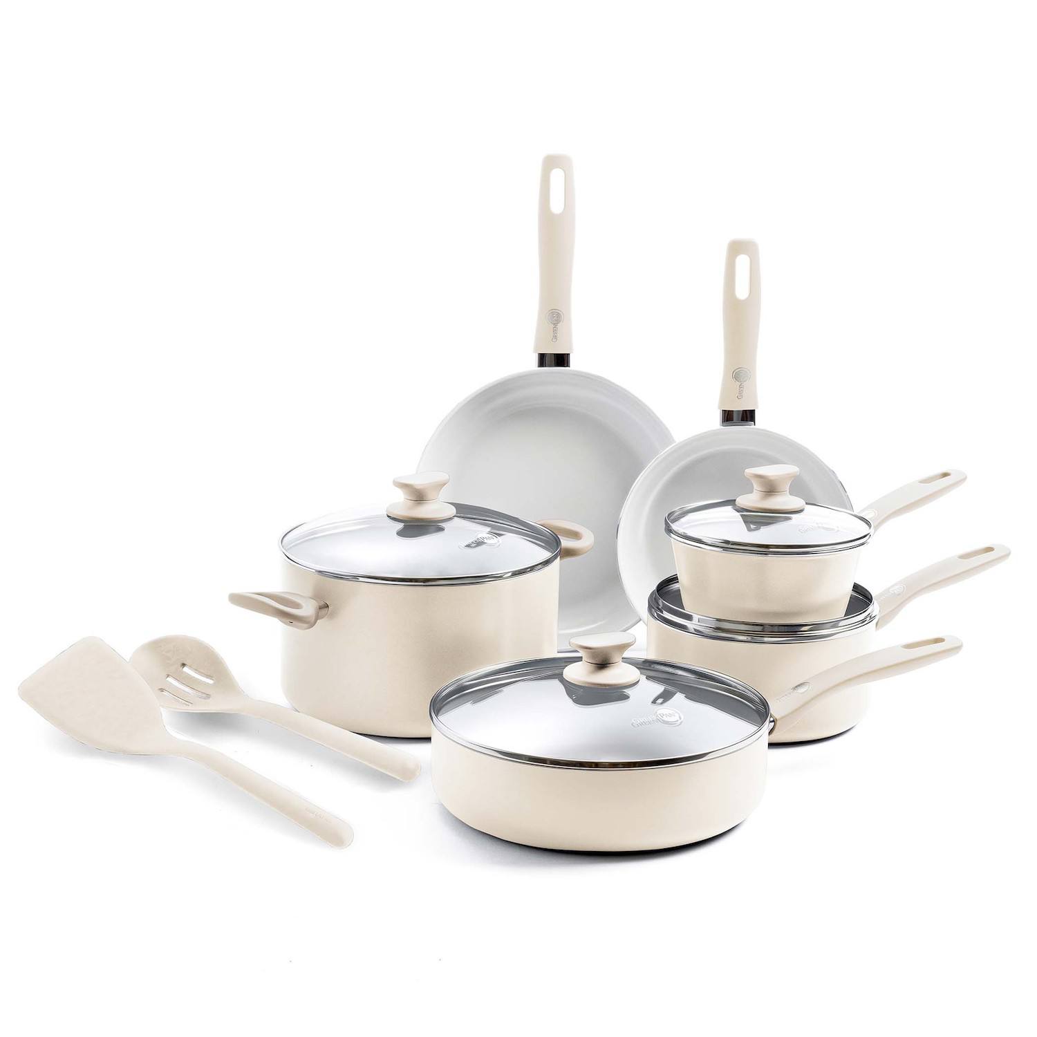 GreenPan Dover 12-Piece Cookware Set - White