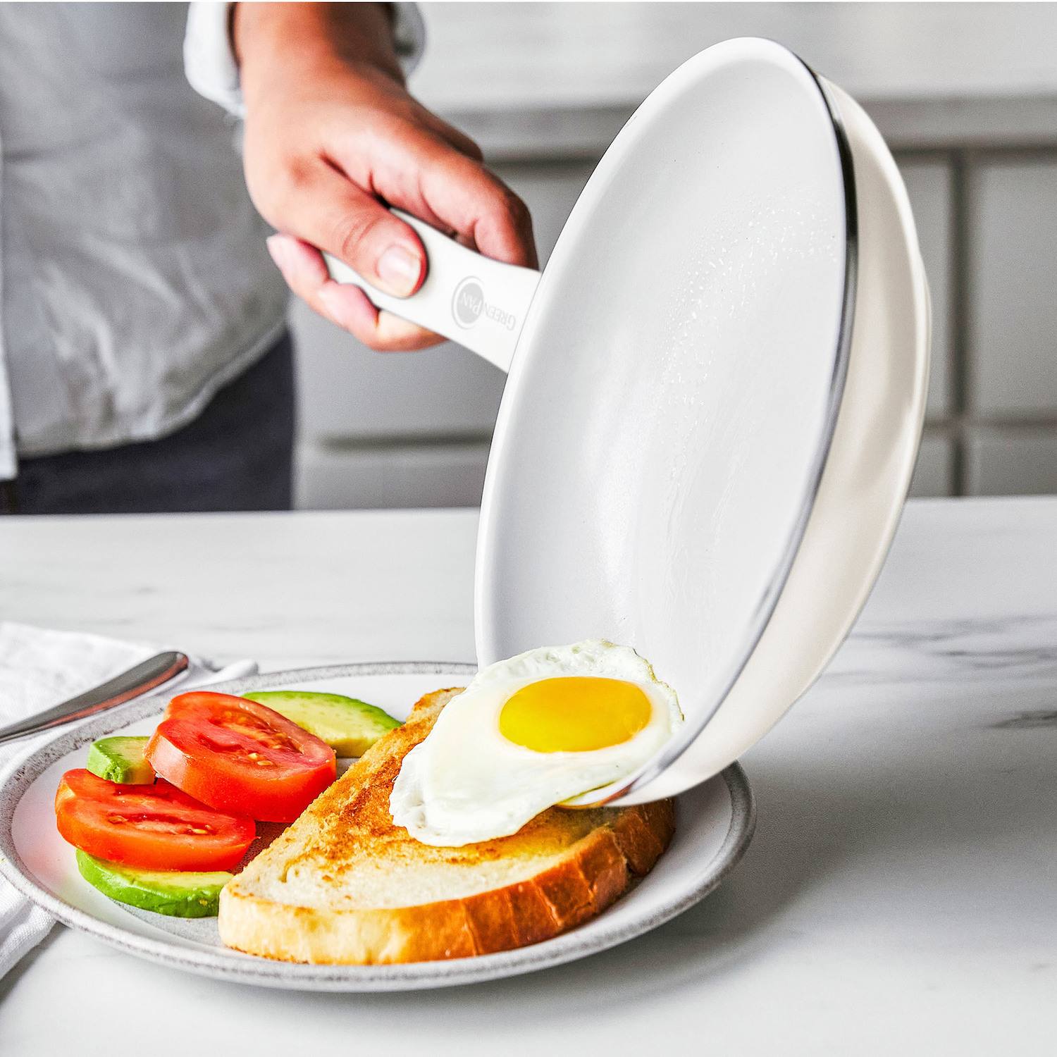 GreenPan Dover 12-Piece Cookware Set - White
