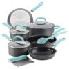 Rachael Ray Create Delicious 11-pc. Hard-Anodized Aluminum Nonstick Cookware Set - Light Blue