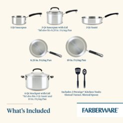 Farberware Brilliance 10-pc. Stainless Steel Cookware Set