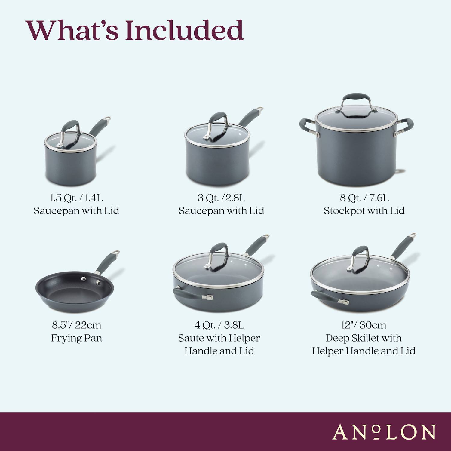 Anolon Advanced Home 11-pc. Cookware Set - Brown