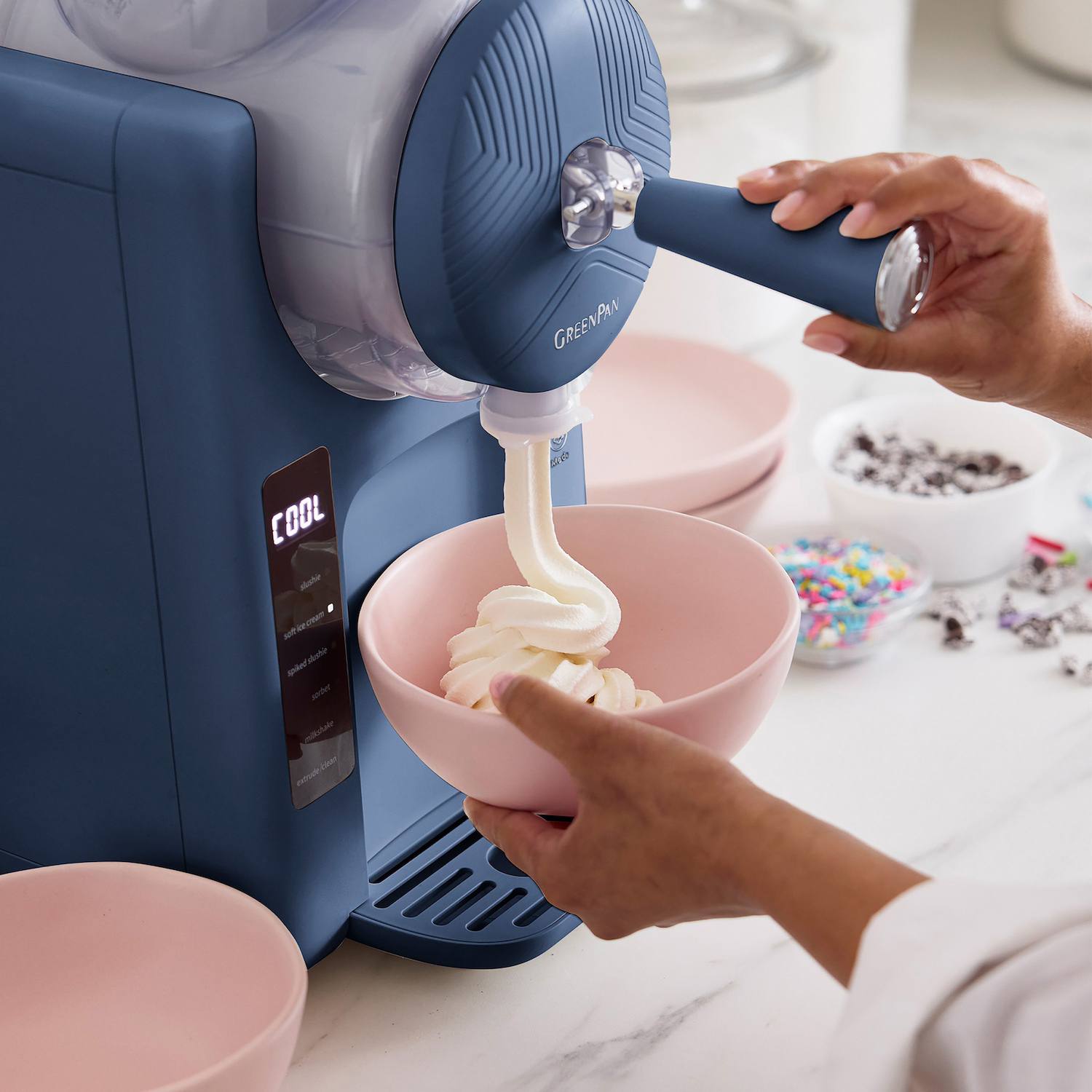 GreenPan Ice Cream & Frozen Drink Maker - Blue