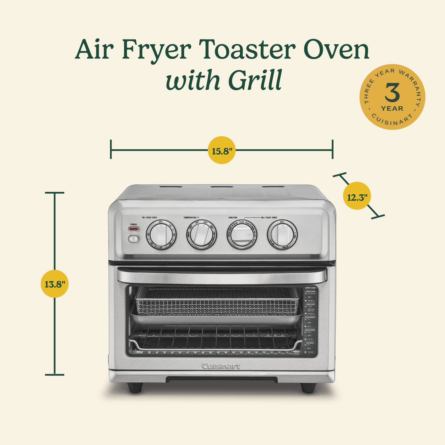 Cuisinart Stainless Steel Air Fryer Toaster Oven with Grill - Stainless Steel