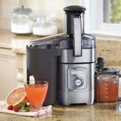 Cuisinart Juicer Machine, Die-Cast Juice Extractor for Vegetables, Lemons, Oranges & More,Silver/Black, 15.35