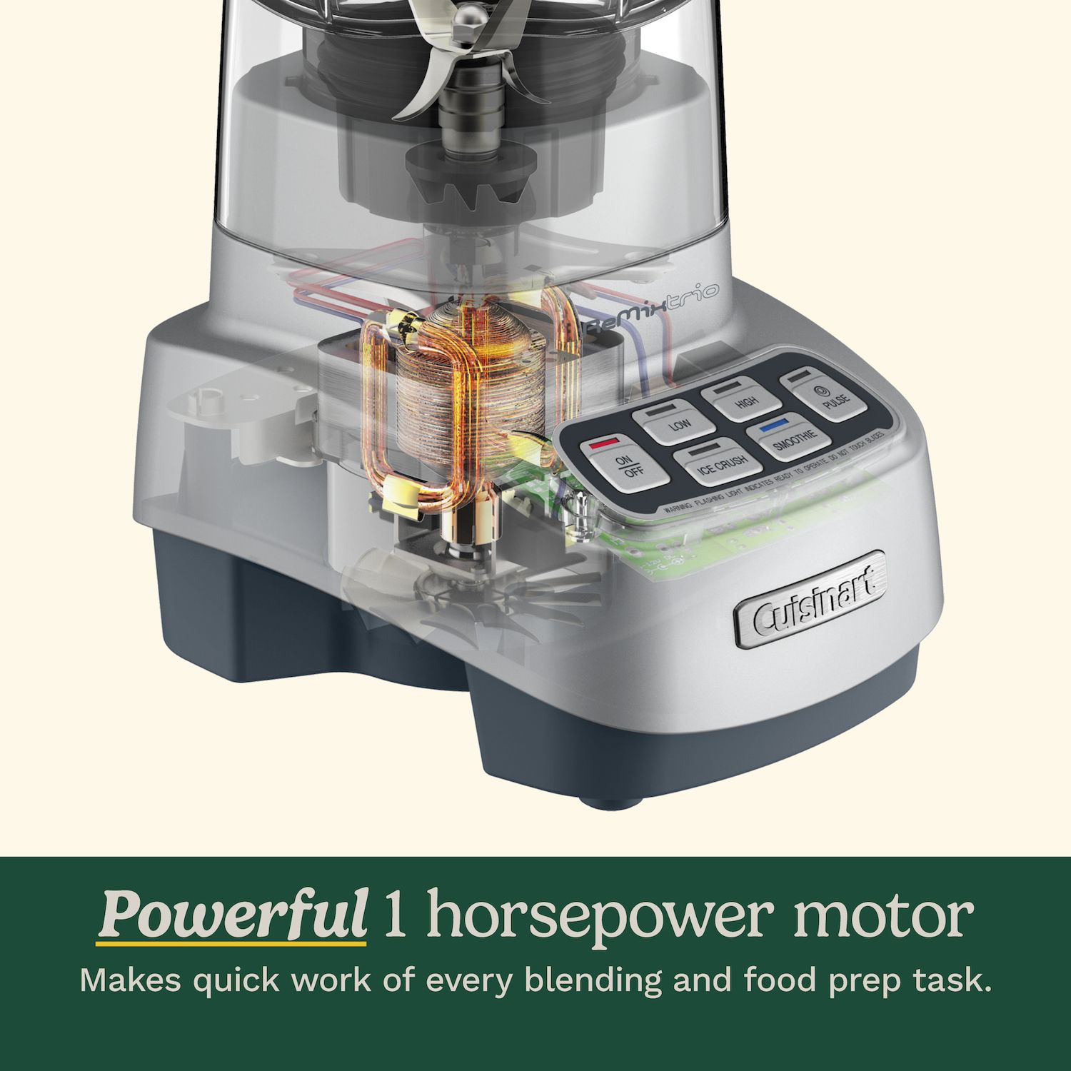 Cuisinart VELOCITY Ultra Trio 1 HP Blender Food Processor with Travel Cups